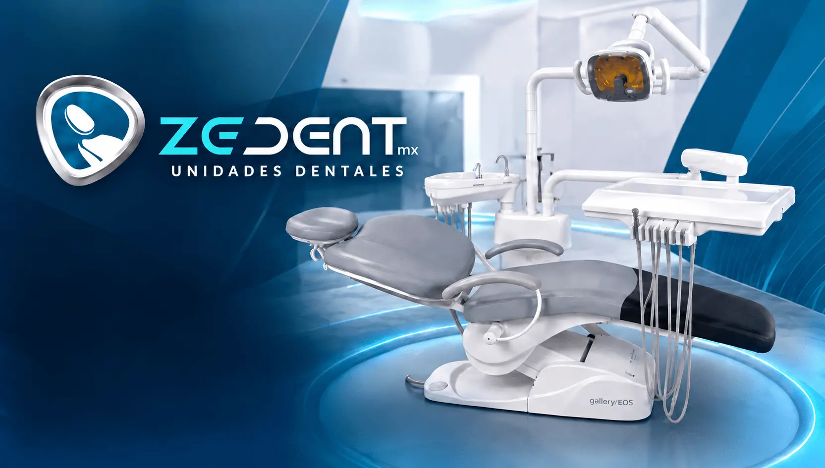Diseño publicitario del sillón dental Galaxy E D3 para Zedent
